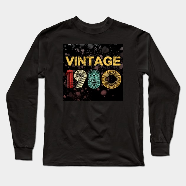 VINTAGE 1980 Long Sleeve T-Shirt by AMOS_STUDIO